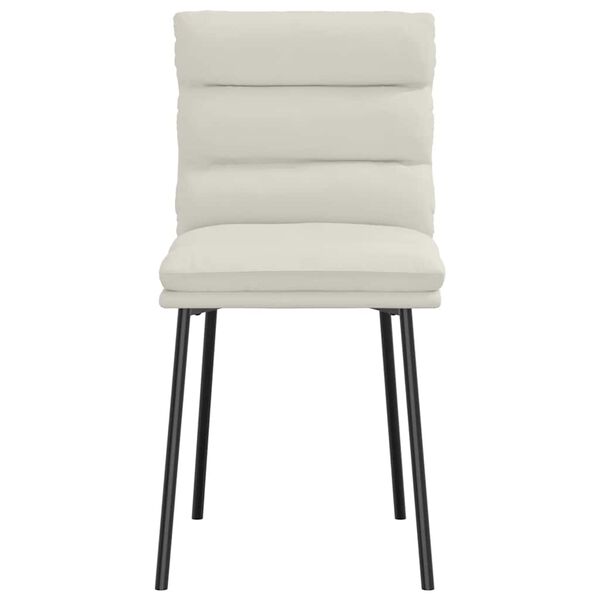 vidaXL Трапезни столове, 2 бр, кремави, кадифе