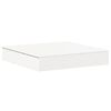 vidaXL Пясъчник с капак бял 111x111x19,5 см бор масив
