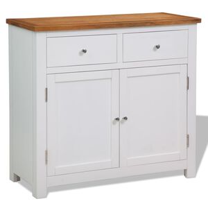 vidaXL Бюфет, 90x33,5x83 см, дъбово дърво масив