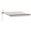 vidaXL Прибираща се тента Светлосив и бял 500 &times; 350 cm Полиестер
