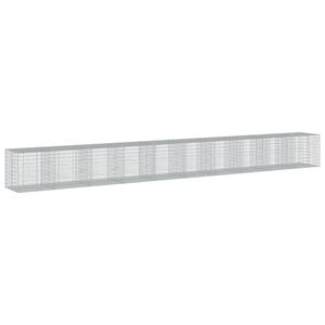 vidaXL Габионна кошница с капак, 1000x100x100 см, поцинковано желязо