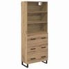 vidaXL Висок шкаф 2 бр. Дъб 69,5 x 34 x 180 см