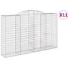 vidaXL Габионни кошници арка 11 бр 300x50x180/200см поцинковано желязо