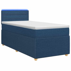 vidaXL Континентално легло с матрак Синьо 100 x 200 cm Текстил