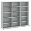 vidaXL Етажерка за дискове сив сонома 100x23x89,5 см инженерно дърво