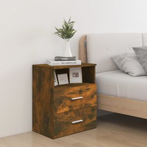 vidaXL Нощни шкафчета, 2 бр, опушен дъб, 50x32x60 см