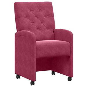 vidaXL Столове с Колела 2 бр. Кадифе виненочервен 58 x 67 x 97 см