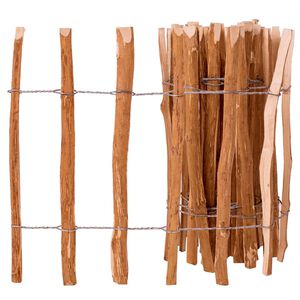 vidaXL Дървена ограда от колчета, лешниково дърво, 60x500 см