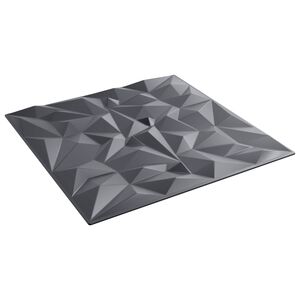 vidaXL Стенни панели 12 бр. 50 x 50 cm Аметист Сив XPS Пяна