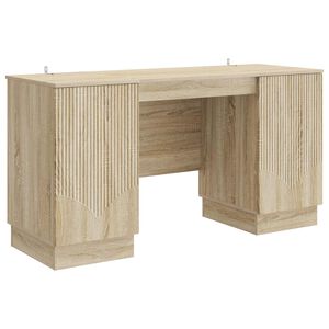 vidaXL Бюро Дъб сонома 142,5 x 50 x 75 см Инженерна дървесина