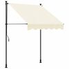 vidaXL Прибираща се тента, кремава, 200x115 см, плат и стомана