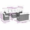 vidaXL Градински комплект диван с възглавници 9 части черен полиратан