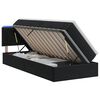 vidaXL LED легло за съхранение с матрак Черно 100 x 200 cm Кадифе