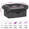 vidaXL Кучешки диван с чекмедже, тъмносив, 75x50x38 см, плюш
