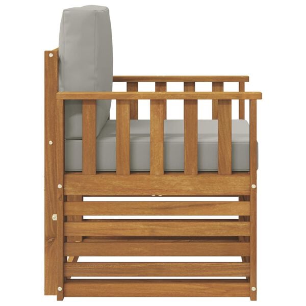 vidaXL Комплект дивани за открито Естествен 71 x 63 x 73 см