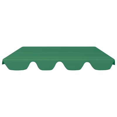vidaXL Резервен сенник за градинска люлка, зелен, 150/130x105/70 см