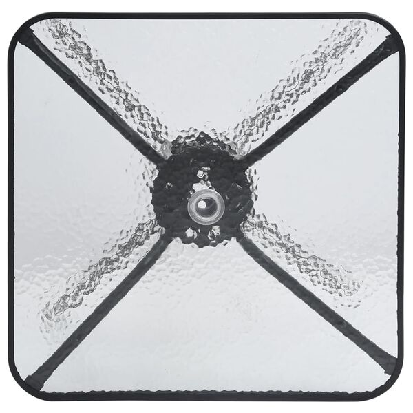 vidaXL Градинска маса, черна, 70x70x70 см, стомана