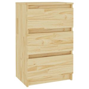 vidaXL Нощно шкафче, 40x29,5x64 см, бор масив