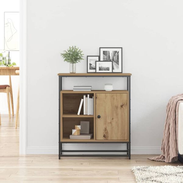 vidaXL Служебен шкаф Дъб 69 x 35 x 80 см Инженерно дърво