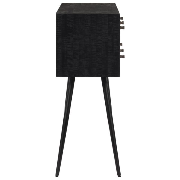 vidaXL Конзолна маса с чекмеджета 116x30x76 см регенериран тик масив