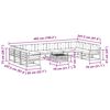vidaXL Комплект дивани за открито 11 pcs Натурален и Антрацит