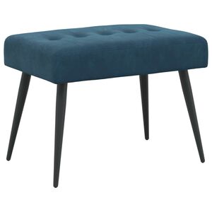 vidaXL Пейка с копчета Синьо 60 x 40 x 45 см Кадифе