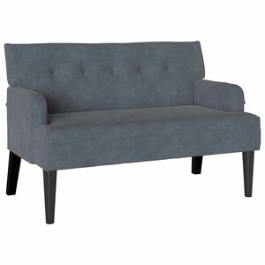 vidaXL Пейка Честърфилд Тъмен сив 112 x 65,5 x 75 см Кадифе