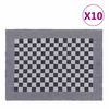 vidaXL Кухненски кърпи 10 бр синьо и бяло 50x70 см памук