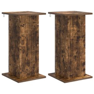 vidaXL Стойка за растения 2 pcs Опушен дъб 30,5 x 30 x 60,5 см