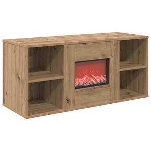 vidaXL Електрическа камина Дъб артизан 100 x 37 x 45,5 cm