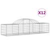 vidaXL Габионни кошници арка 12 бр 200x50x40/60 см поцинковано желязо