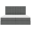vidaXL Легло с място за съхранение Тъмен сив 180 x 200 cm Изкуствена