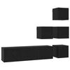 vidaXL Комплект ТВ шкаф 6 pcs 60 x 30 x 30 cm Черен дъб