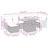 vidaXL Градински диван с възглавници, 8 части, сив полиратан, акация