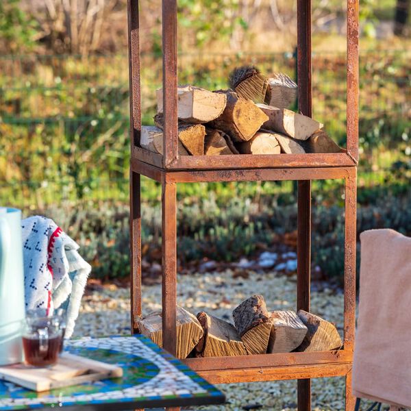 RedFire Стойка за дърва за огрев Hodr, ръждивокафява, 88519