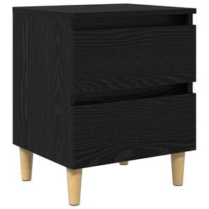 vidaXL Шкаф за легло Черния дъб 40 x 35 x 50 см Инженерна дървесина