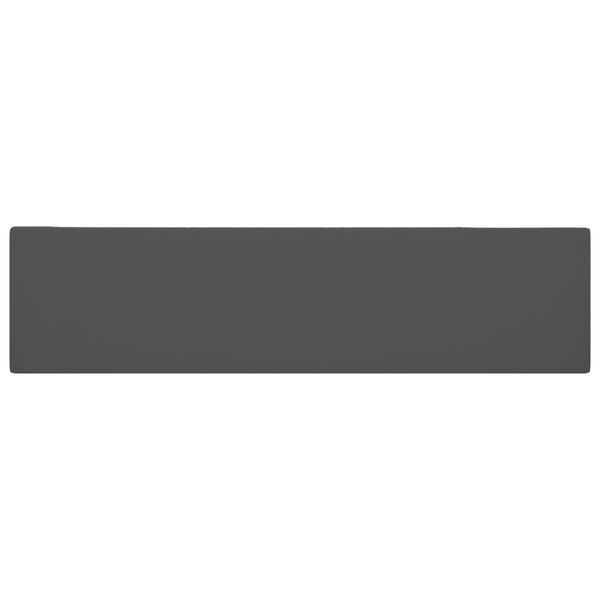 vidaXL Мивка за баня с преливник, керамична, тъмносива