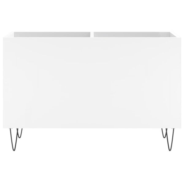 vidaXL Шкаф за грамофонни плочи бял 74,5x38x48 см инженерно дърво