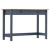 vidaXL Конзолна маса Hill с 2 чекмеджета сива 110x45x74 см бор масив