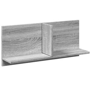 vidaXL Стенен шкаф, 70x16,5x30 см, сив сонома, инженерно дърво