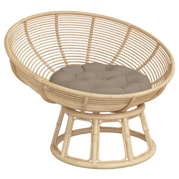 vidaXL Кръгла възглавница таупе &Oslash; 60 x11 см Оксфорд плат