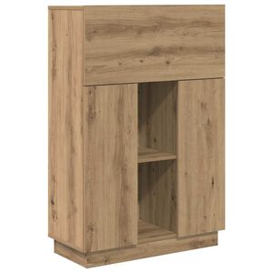 vidaXL Бюро Дъб Инженерна дървесина 71.5 x 31.5 x 106.5 см