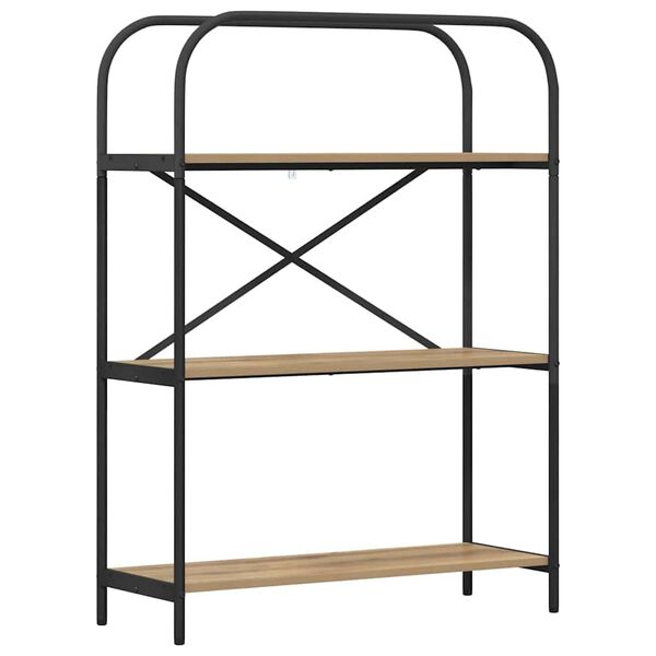 vidaXL Рафт за книги Дъб 80 x 30 x 109 см Инженерно дърво