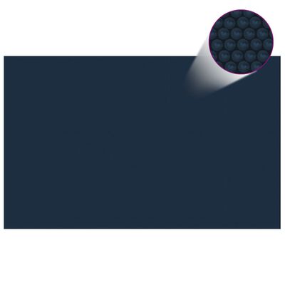 vidaXL Плаващо соларно покривало за басейн PE 800x500 см черно и синьо