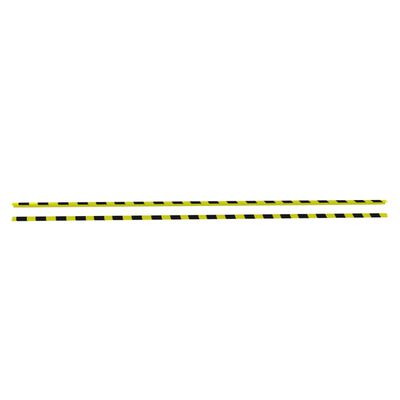 vidaXL Ъглови протектори 2 бр жълто и черно 4,5x4,5x104 cm PU
