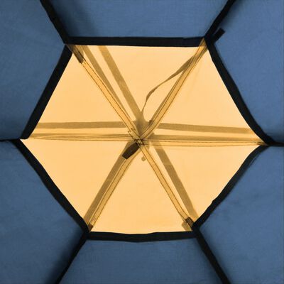 vidaXL 6-местна палатка, синьо и жълто