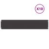 vidaXL Краища за тревни площи 10 бр. черни студено валцувана стомана