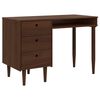 vidaXL Бюро BILBAO Тъмен карамел 114 x 53 x 75 см