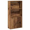 vidaXL Библиотека, старо дърво, 60x24x120 см, инженерно дърво