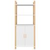 vidaXL Висок шкаф, бял, 60x40x141 см, инженерно дърво